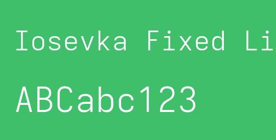 Iosevka Fixed Light Extended