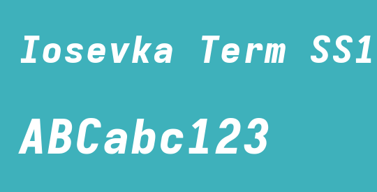 Iosevka Term SS10 HvExObl