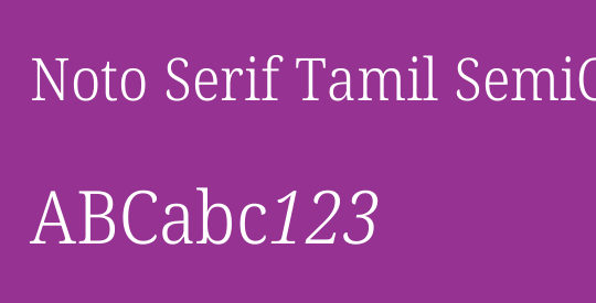 Noto Serif Tamil SemiCondensed Light