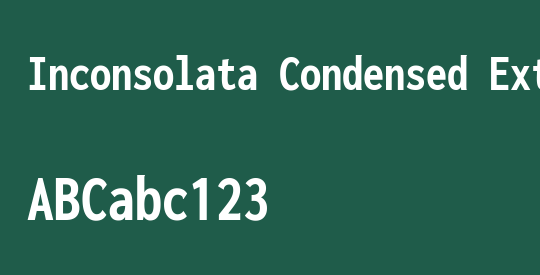 Inconsolata Condensed ExtraBold