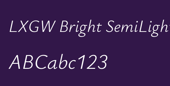 LXGW Bright SemiLight
