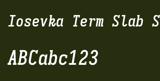 Iosevka Term Slab Semibold