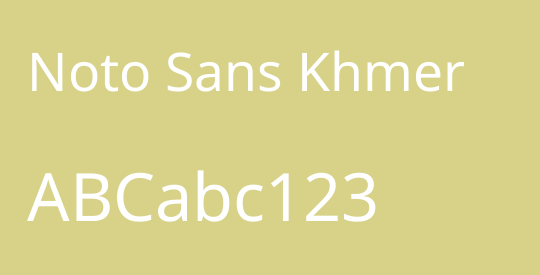 Noto Sans Khmer
