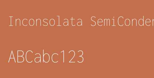 Inconsolata SemiCondensed ExtraLight