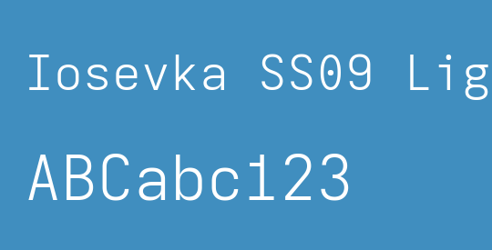 Iosevka SS09 Light Extended