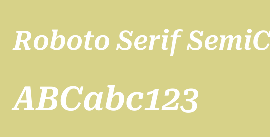 Roboto Serif SemiCondensed SemiBold
