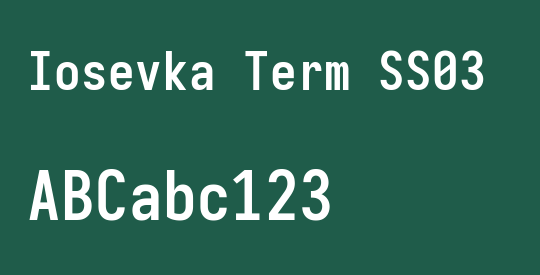 Iosevka Term SS03