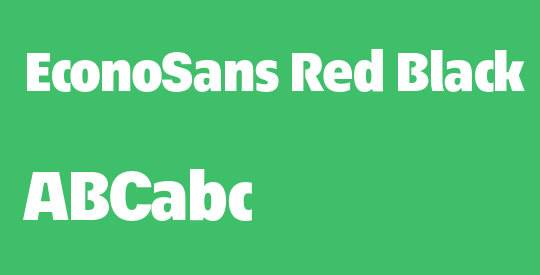 EconoSans Red Black