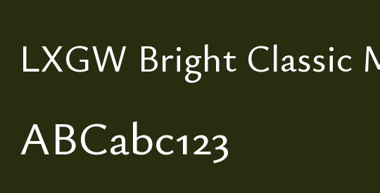 LXGW Bright Classic Medium