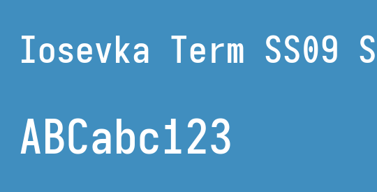 Iosevka Term SS09 Semibold