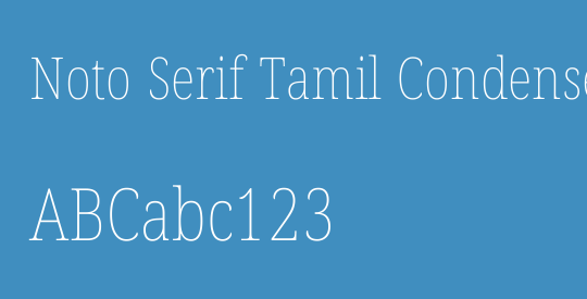 Noto Serif Tamil Condensed Thin