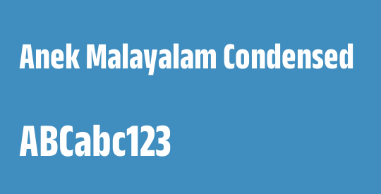Anek Malayalam Condensed
