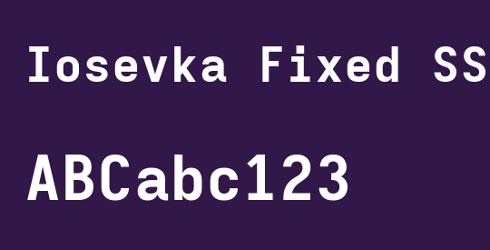 Iosevka Fixed SS06 XBdEx
