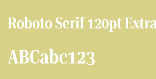 Roboto Serif 120pt ExtraCondensed SemiBold