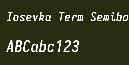 Iosevka Term Semibold