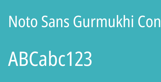 Noto Sans Gurmukhi Condensed