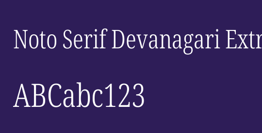 Noto Serif Devanagari ExtraCondensed Light