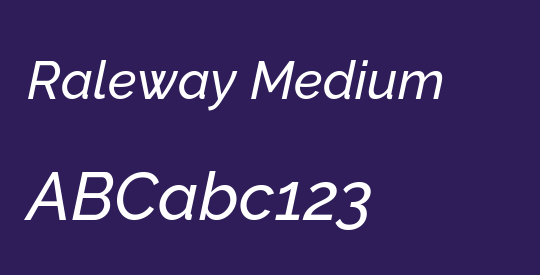 Raleway Medium