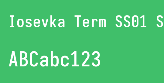 Iosevka Term SS01 Semibold