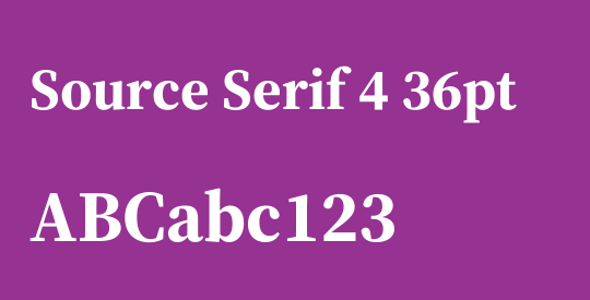 Source Serif 4 36pt