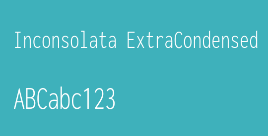 Inconsolata ExtraCondensed Light