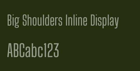 Big Shoulders Inline Display
