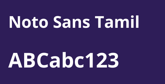 Noto Sans Tamil