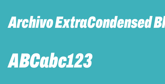 Archivo ExtraCondensed Black