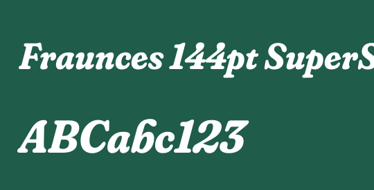 Fraunces 144pt SuperSoft