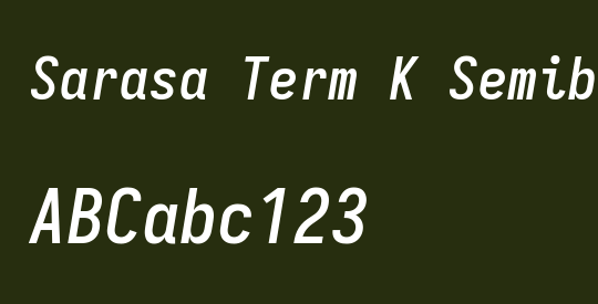 Sarasa Term K Semibold