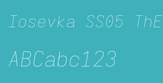 Iosevka SS05 ThExObl