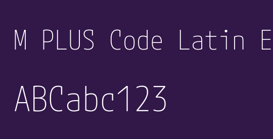 M PLUS Code Latin ExtraLight