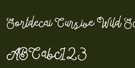 Sortdecai Cursive Wild Script