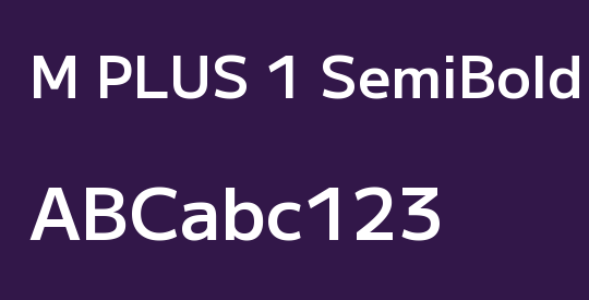 M PLUS 1 SemiBold