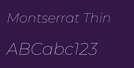 Montserrat Thin