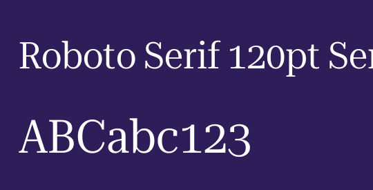 Roboto Serif 120pt SemiCondensed