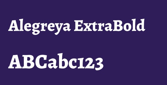 Alegreya ExtraBold