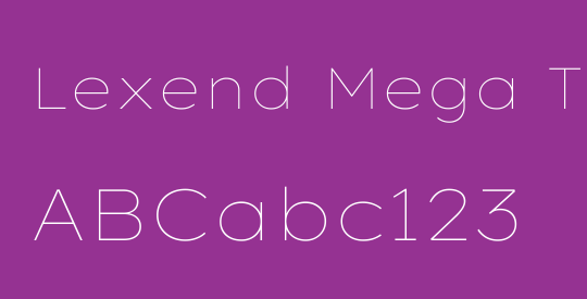 Lexend Mega Thin