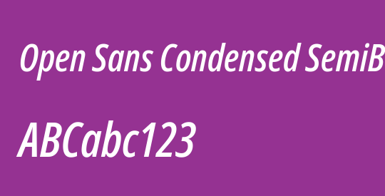 Open Sans Condensed SemiBold
