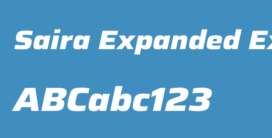 Saira Expanded ExtraBold