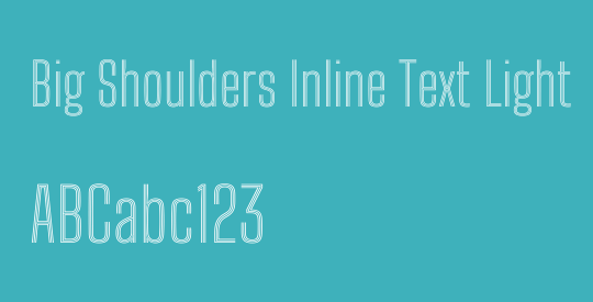 Big Shoulders Inline Text Light