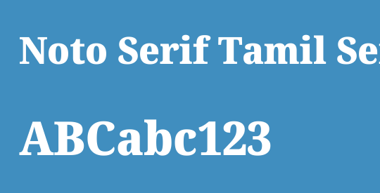 Noto Serif Tamil SemiCondensed Black