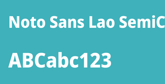 Noto Sans Lao SemiCondensed ExtraBold