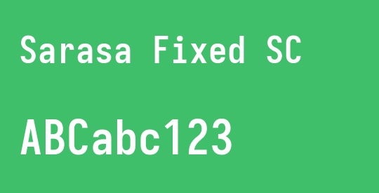 Sarasa Fixed SC