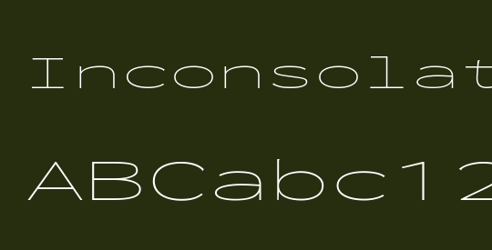 Inconsolata UltraExpanded ExtraLight