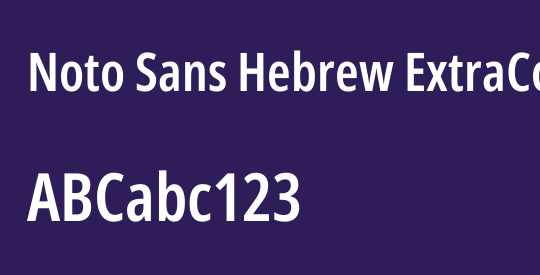 Noto Sans Hebrew ExtraCondensed SemiBold