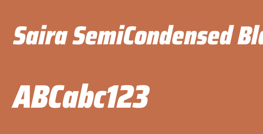 Saira SemiCondensed Black