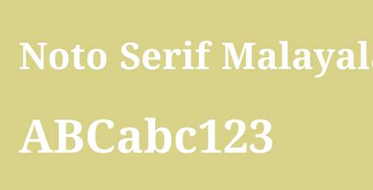 Noto Serif Malayalam