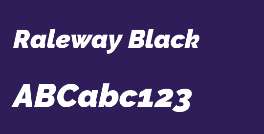 Raleway Black