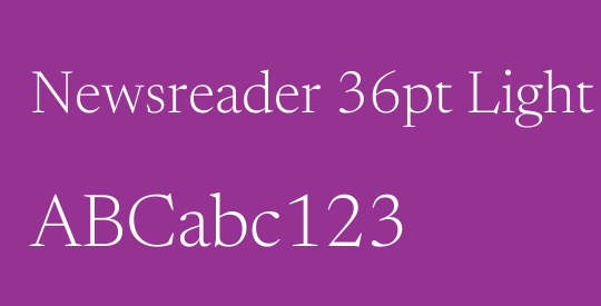 Newsreader 36pt Light